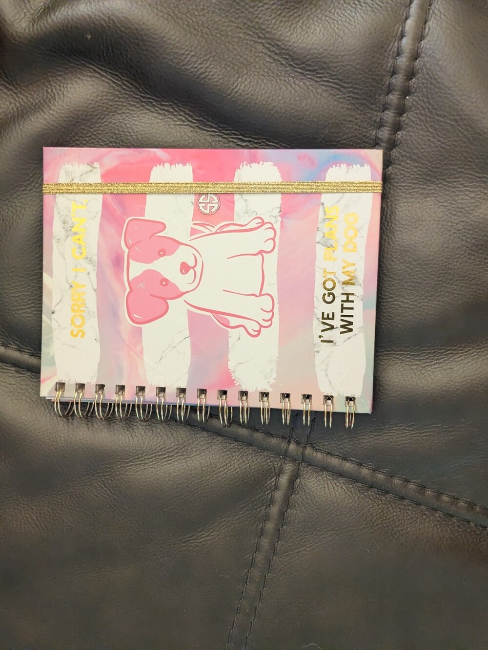 Simply Southern Pink and White Dog Spiral Notebook